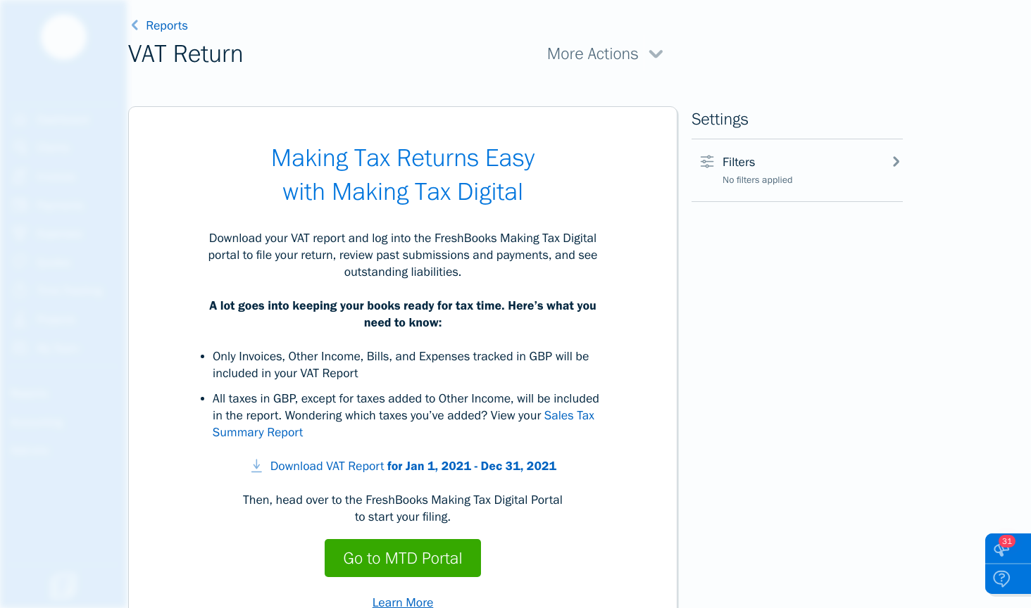 Freshbooks - Making Tax Digital